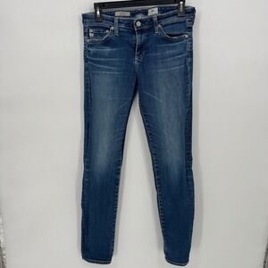 AG Adriano Goldschmied The Stilt Cigarette Leg Jeans Women's 28R Blue Wash Denim